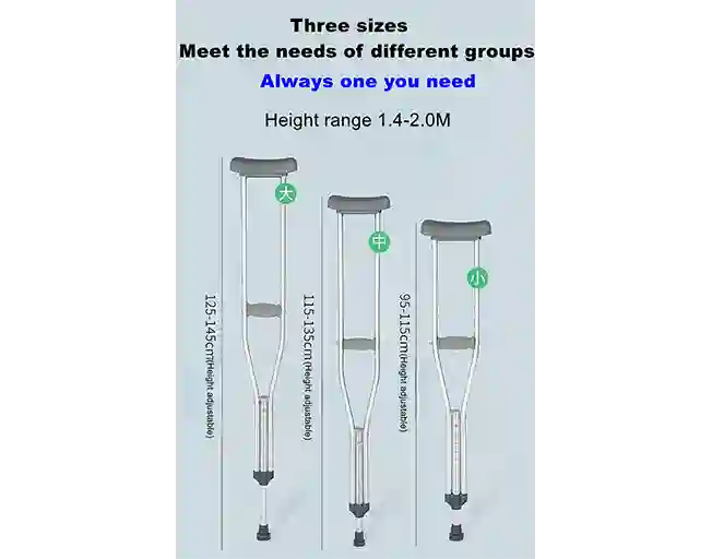 Adjustable Crutches in Three Sizes