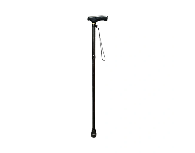Adjustable Walking Cane with Ergonomic Handle and Wrist Strap for Mobility Support