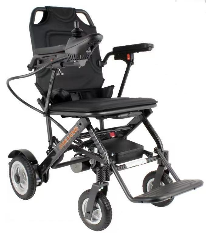 Foldable lithium battery-powered electric wheelchair