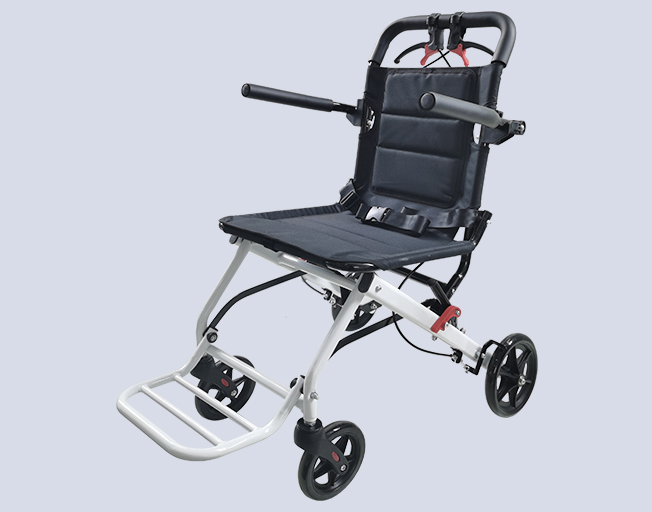 8-Inch White Lightweight Aircraft Wheelchair XY-1001A