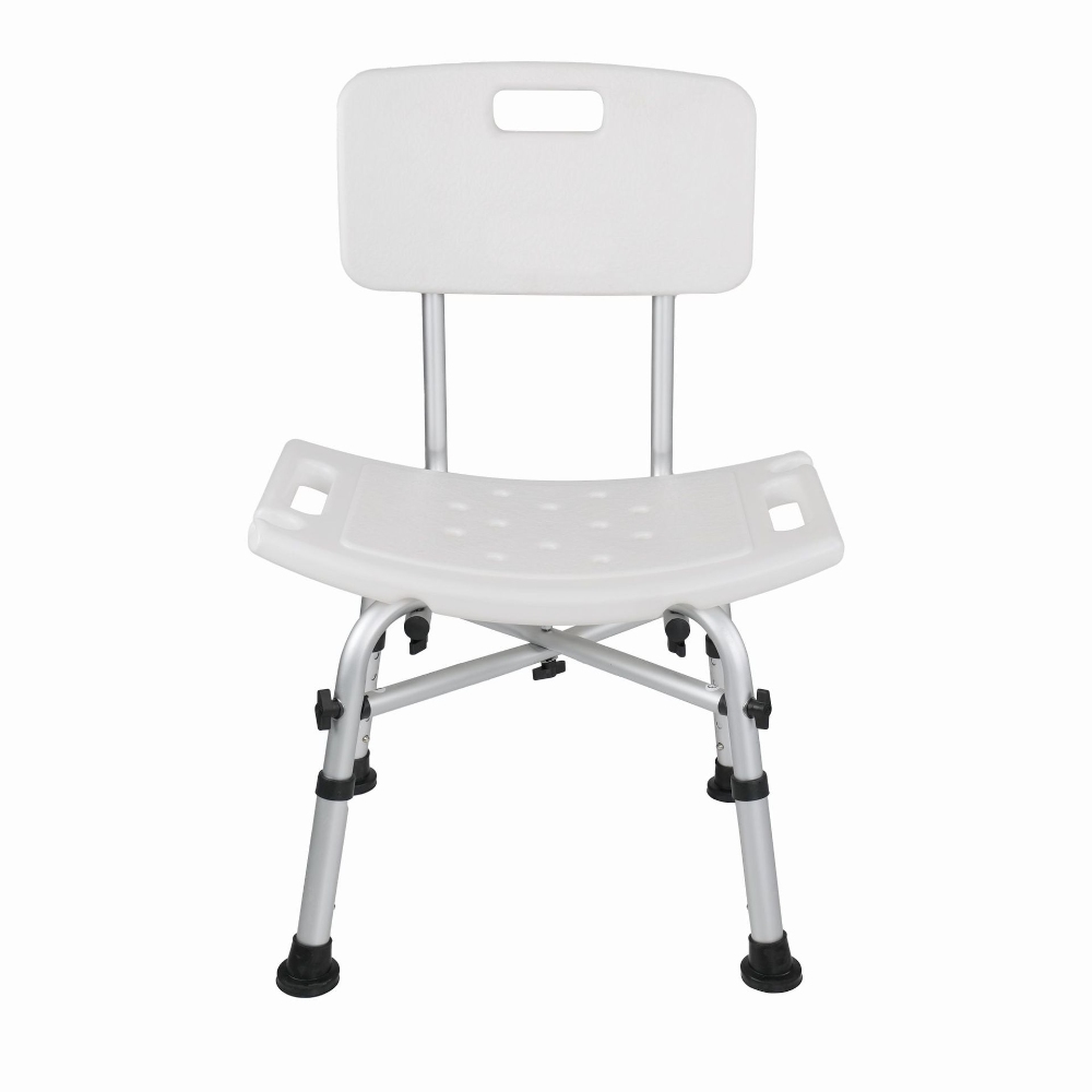 Reclining aluminum bath stool