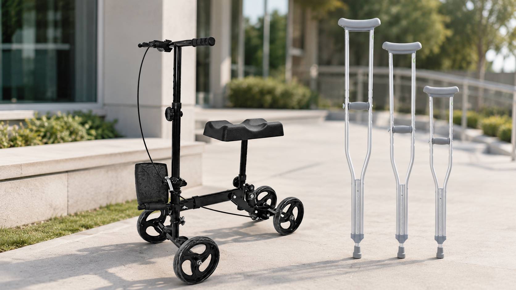Crutch vs Knee Rollator What Should Buyers Choose for Short Outdoor Recovery Trips