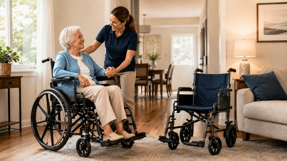 Manual Wheelchair vs Transport Chair for Elderly Home Care