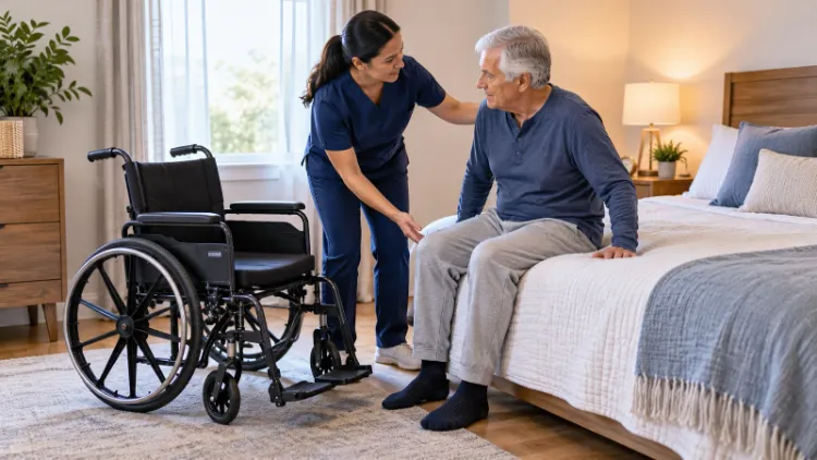 Wheelchair to Bed Transfer Setup and When to Get Help