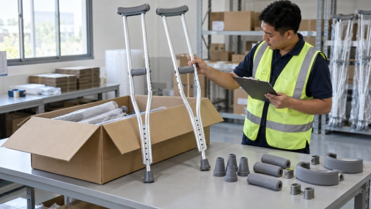 crutch packaging spare parts