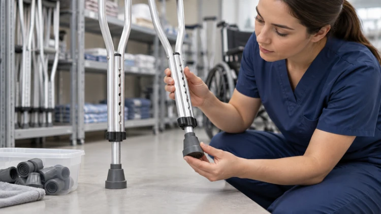 crutch tip inspection