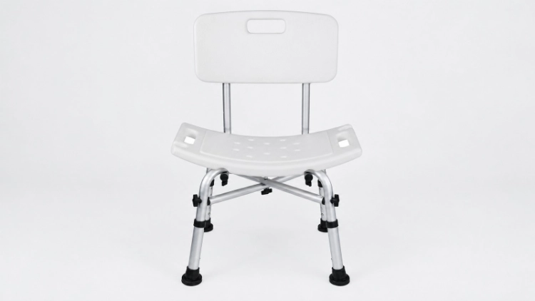 Reclining aluminum bath stool