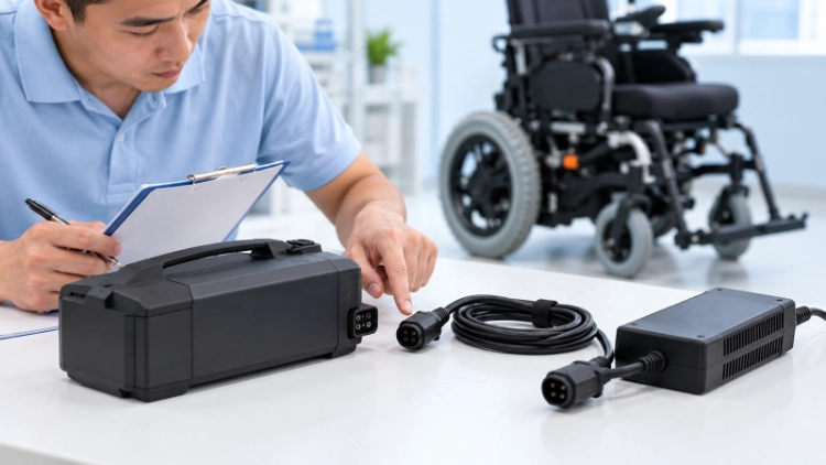 Wheelchair battery and charger checks