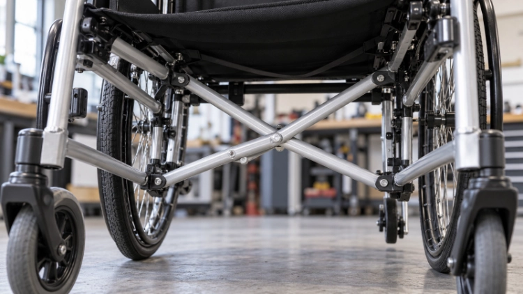 Wheelchair cross brace inspection