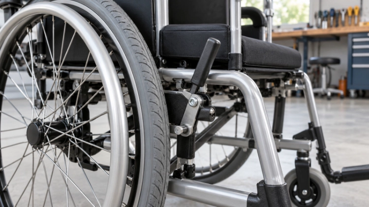 Wheelchair parking brake mechanism