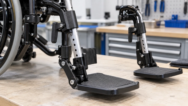 wheelchair footrest height angle